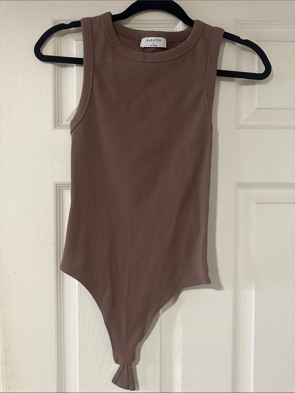 Aritzia Babaton Sleeveless One-Piece Bodysuit in Taupe